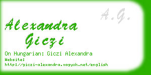 alexandra giczi business card